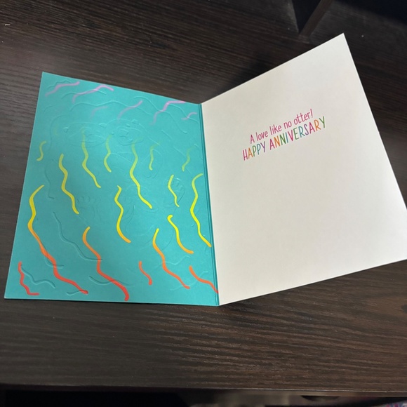 SEA OTTER HAPPY ANNIVERSARY GREETING CARD - Picture 2 of 2